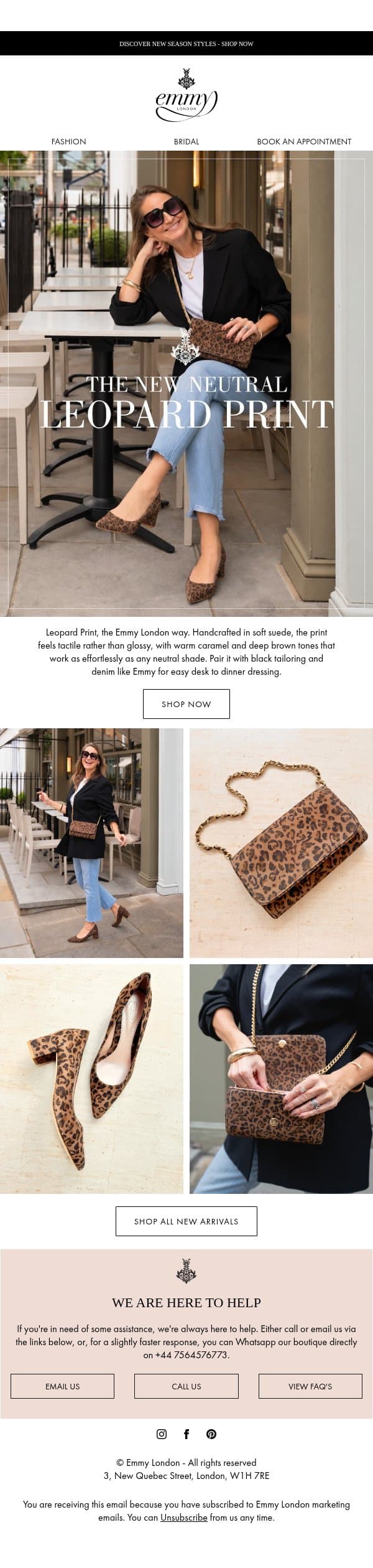Emmy Styles Leopard Print email from Emmy London screenshot