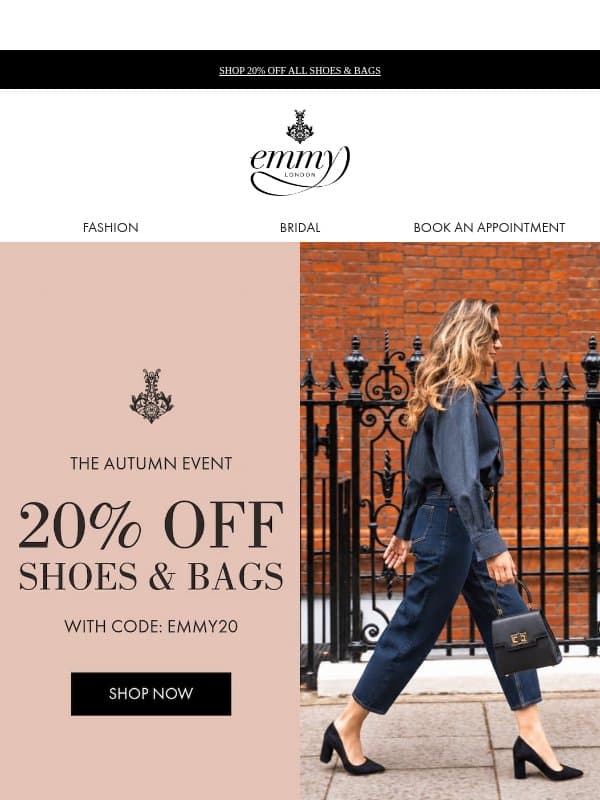 Get 20% Off These Bestsellers With The Code EMMY20 โจ email from Emmy London