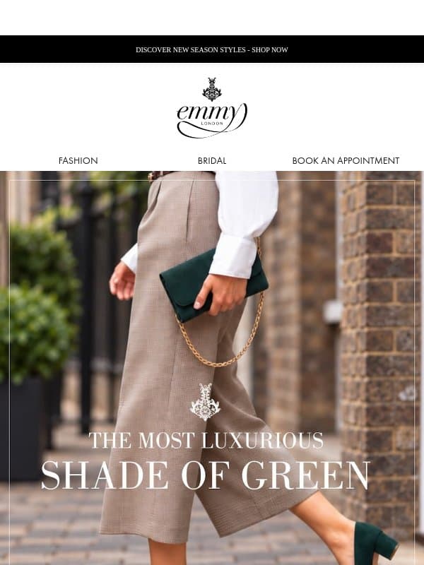The Most Luxurious Shade of Green email from Emmy London