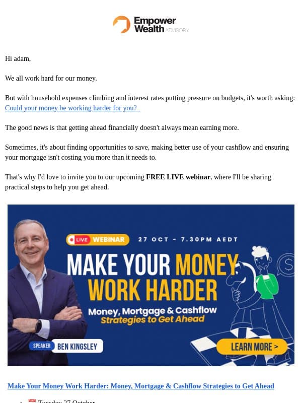 Are you paying more interest than you need to? email from Empower Wealth
