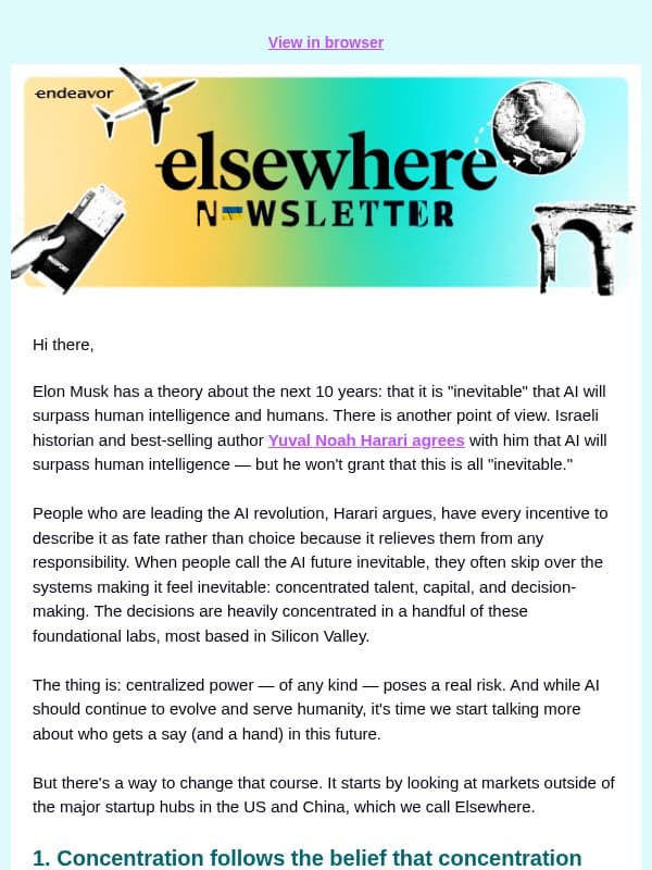 Who really controls our future with AI? email from Endeavor