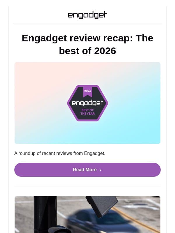 👉 Engadget review recap: The best of 2026 email from Engadget