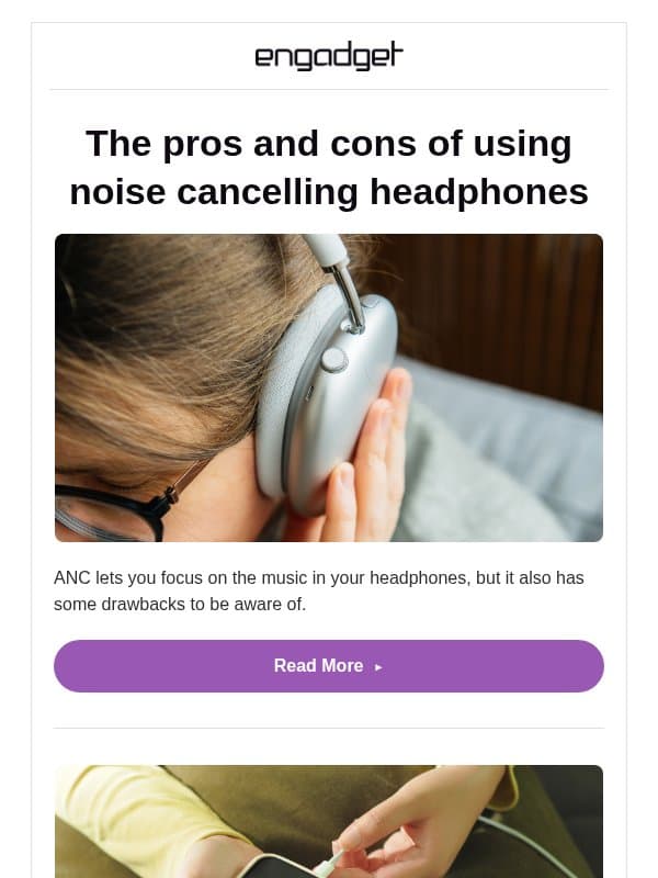 🎧 The problems with noise cancelling headphones (and the benefits) email from Engadget