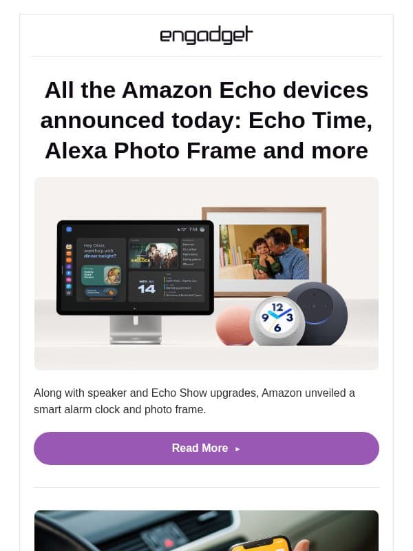 📣 Amazon's New Echo Devices email from Engadget