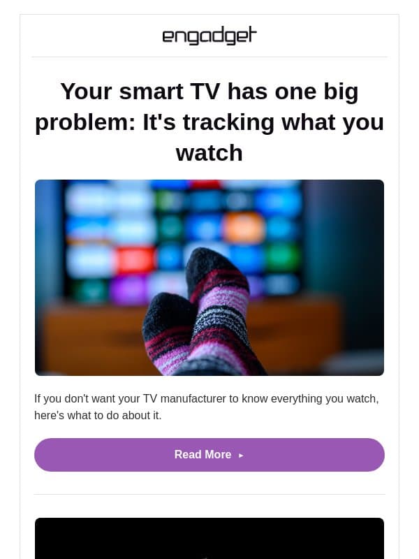 🛑 Your smart TV has one big problem: It's tracking what you watch email from Engadget