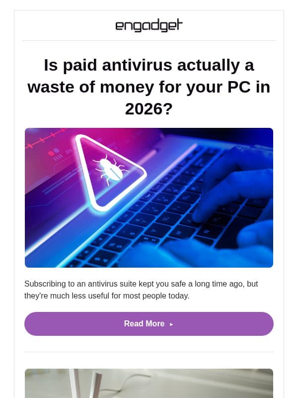 ⚠️ Is paid antivirus actually a waste of money? | Common home network mistakes email from Engadget
