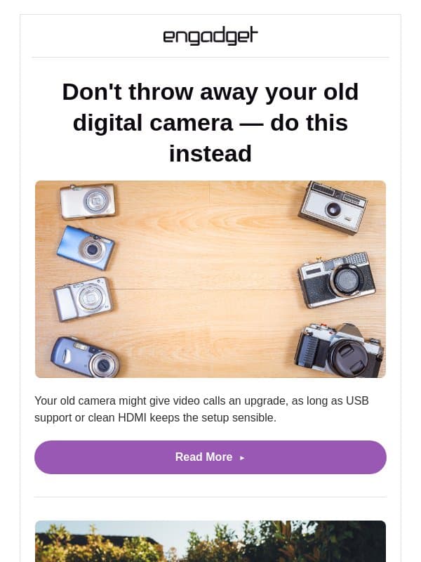 ⚠️ Don't throw away your old digital camera — do this instead email from Engadget