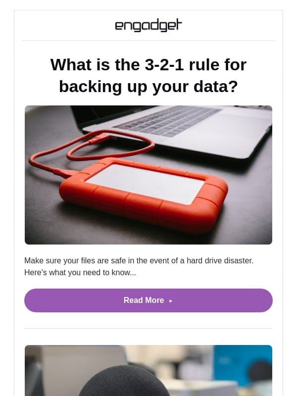 β οΈ The 3-2-1 rule for backing up your data | improve your 4K TV's picture quality email from Engadget