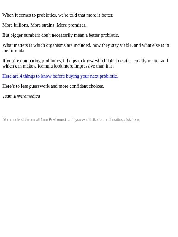 Before you buy probiotics, read this 👀 email from Enviromedica