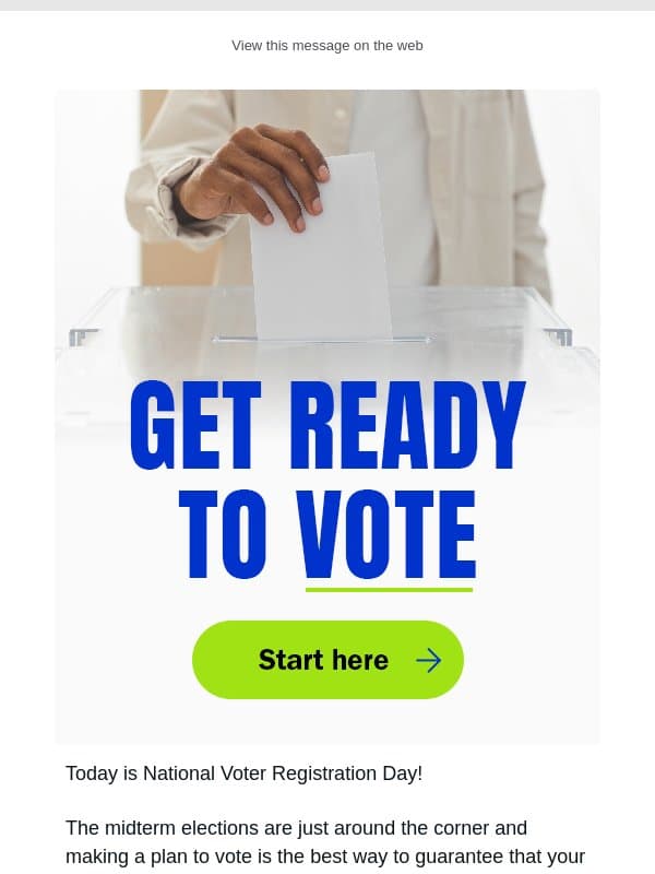 Are you ready to vote? email from Environmental Defense Fund