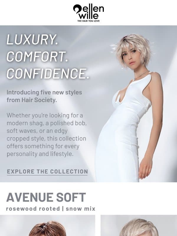 5 New Hair Society Styles — Available Now email from Envy