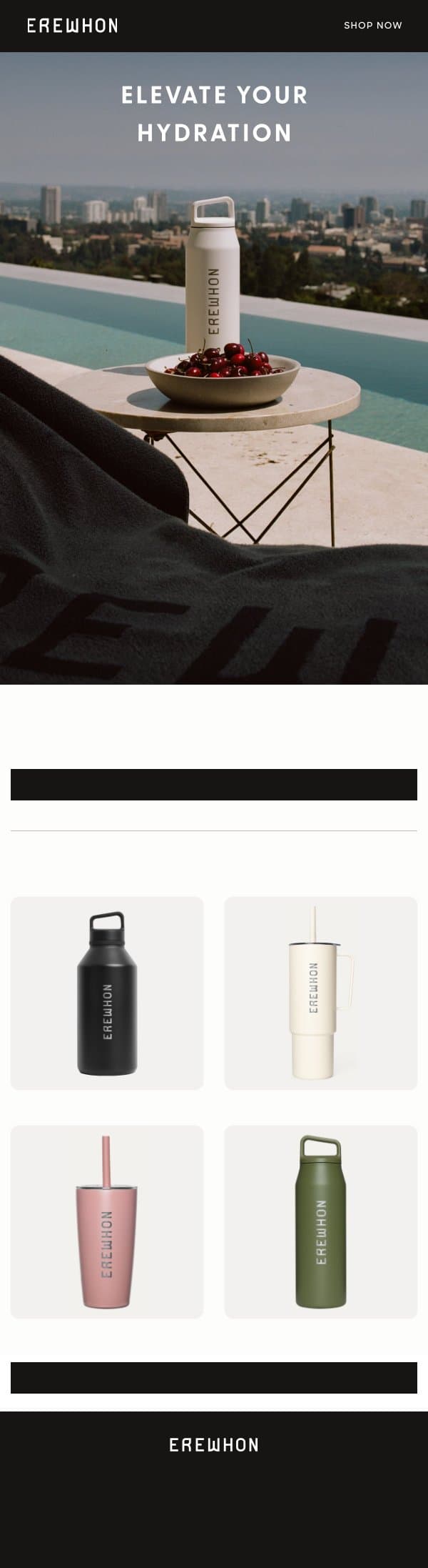 Elevate Your Hydration email from Erewhon Market screenshot