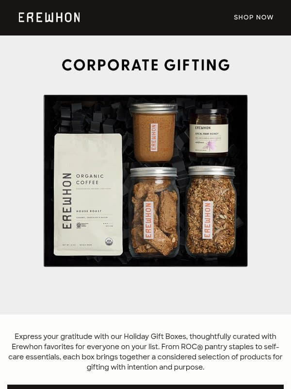 Gifts For Everyone At The Office email from Erewhon Market