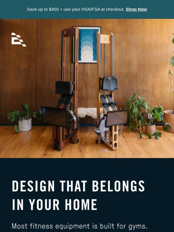 A Rower Built for Your Home email from Ergatta