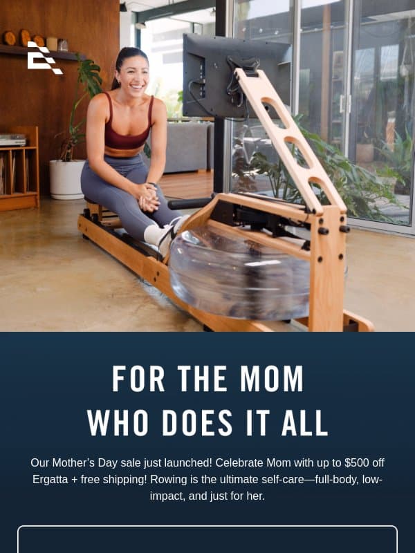 The perfect Mother’s Day gift email from Ergatta