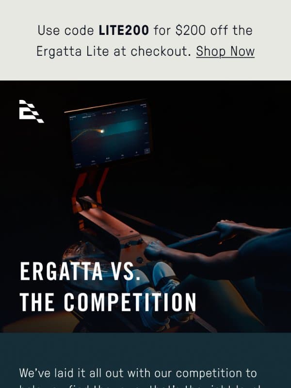 How does Ergatta stack up? email from Ergatta