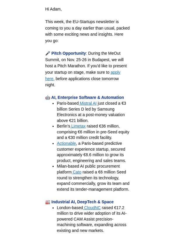 Big Rounds, Bold Startups, and a Bombastic Pitch Opportunity email from EU-Startups