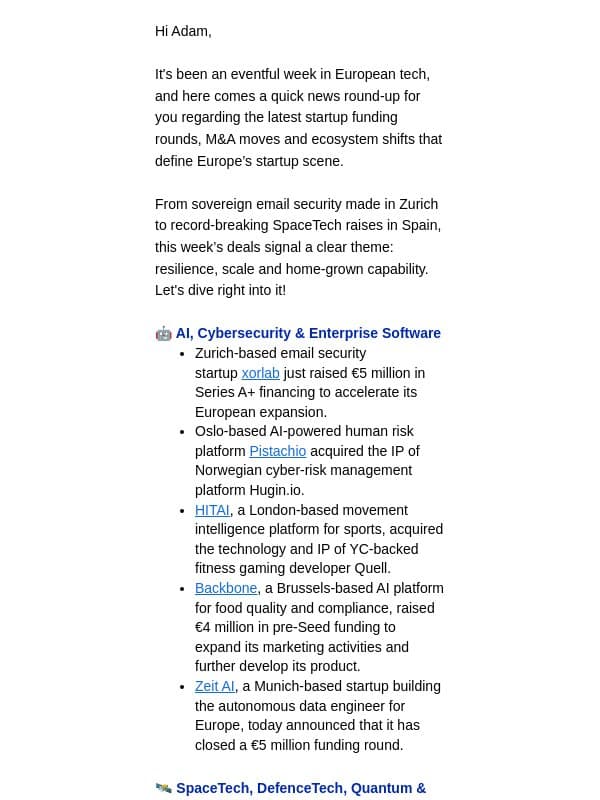 Resilience, Scale and Home-Grown Capabilities email from EU-Startups