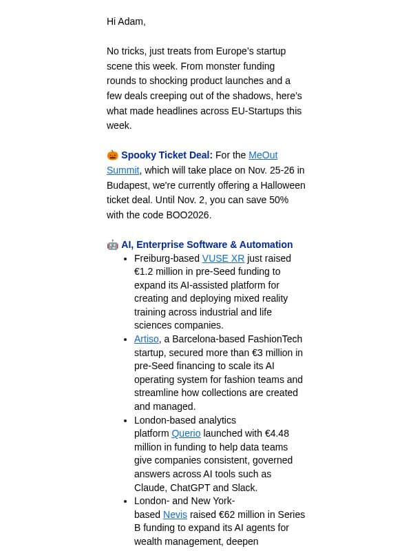 🎃 Spooky Startup News email from EU-Startups