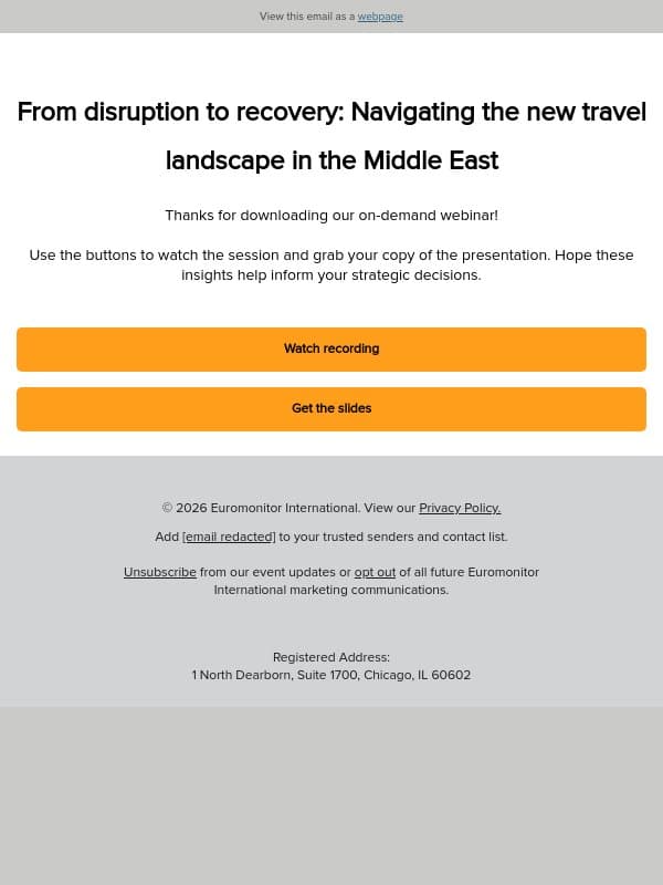 Your webinar resources – From disruption to recovery: Navigating the new travel landscape in the Middle East email from Euromonitor International