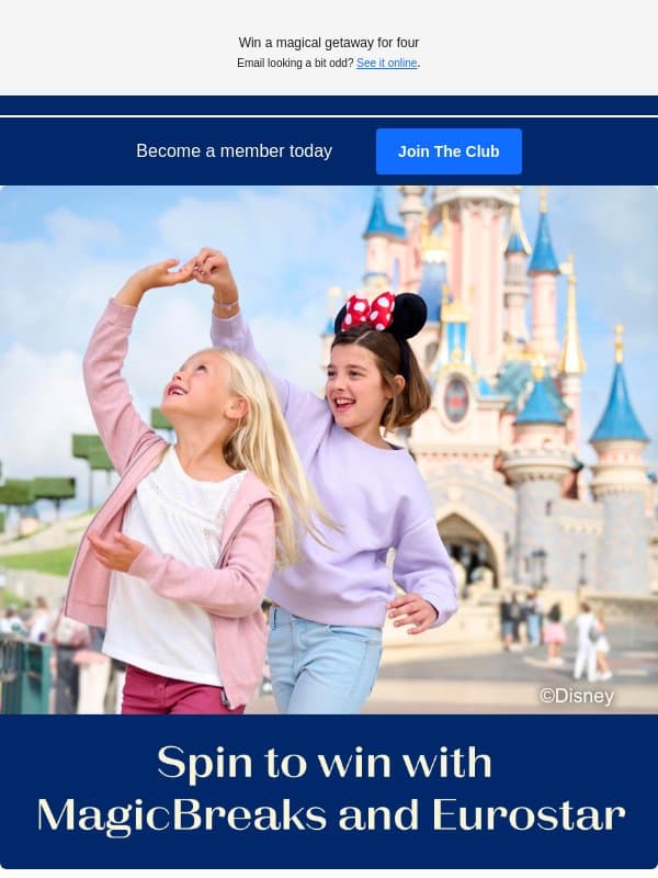 π¨ Spin to win with MagicBreaks π° email from Eurostar