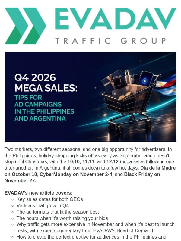 🏷️ Q4 Mega Sales: your plan for the Philippines and Argentina email from EvaDav