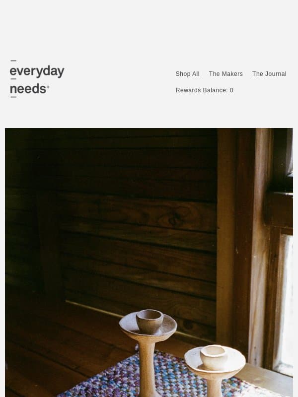Ceramics // New + Restocked email from Everyday Needs