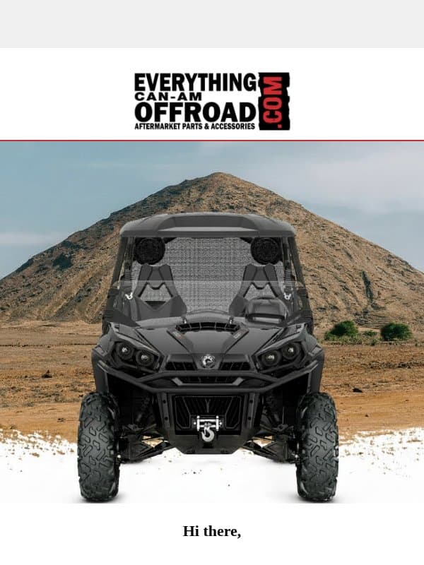 We’re Back, and We Brought Something email from Everything Can-Am Offroad