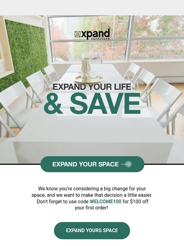 Why Customers Love Expand Furniture email from Expand Furniture