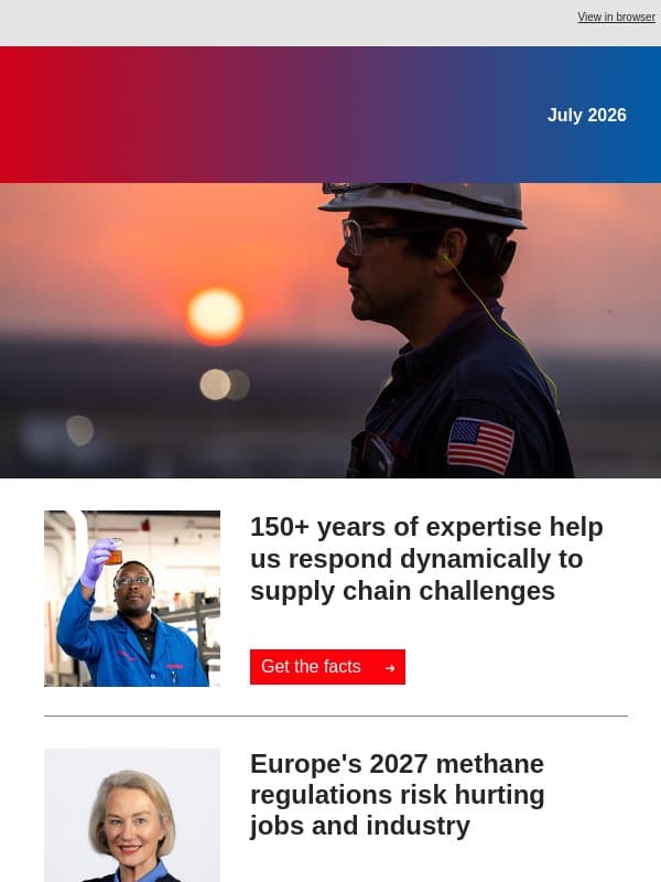 Meeting today's energy and supply challenges head-on email from ExxonMobil