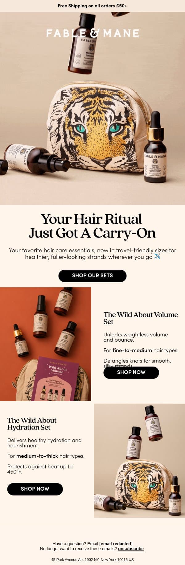 Carry-On, But For Your Hair 👀 email from Fable & Mane screenshot