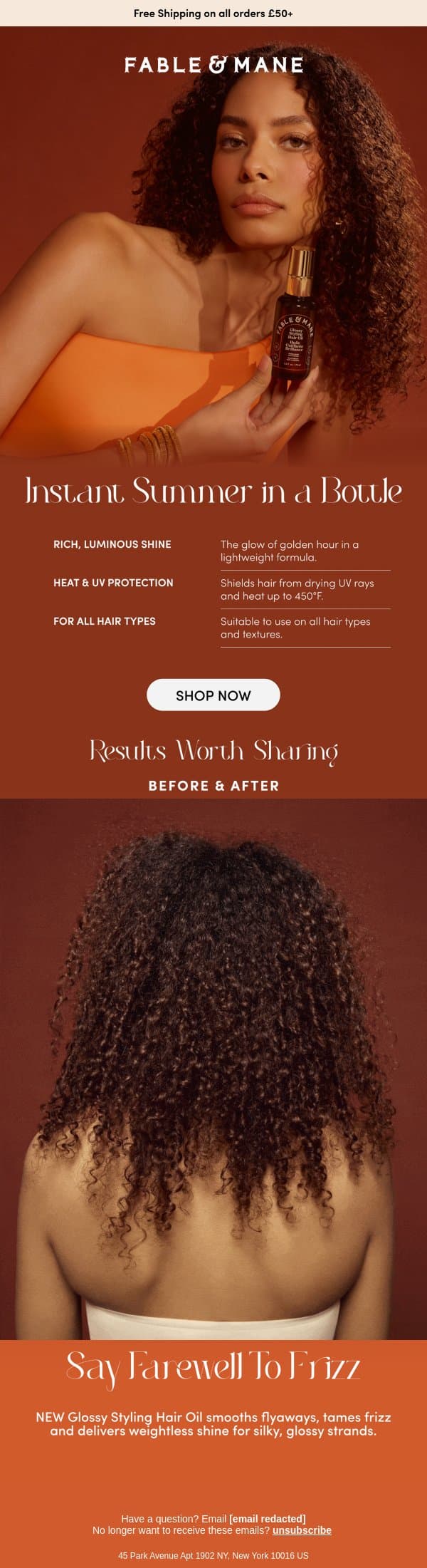 Your Summer in a Bottle ✨ email from Fable & Mane screenshot