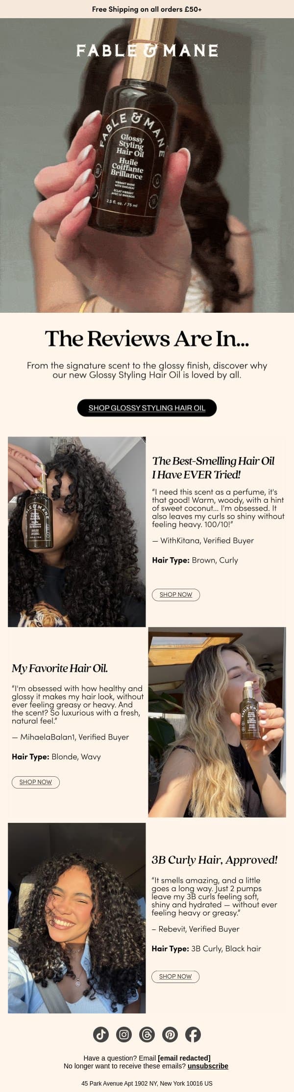 Okay… Why Is Everyone Obsessed? 👀 email from Fable & Mane screenshot
