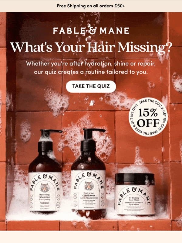 Your Hair Has An Answer ✨ email from Fable & Mane
