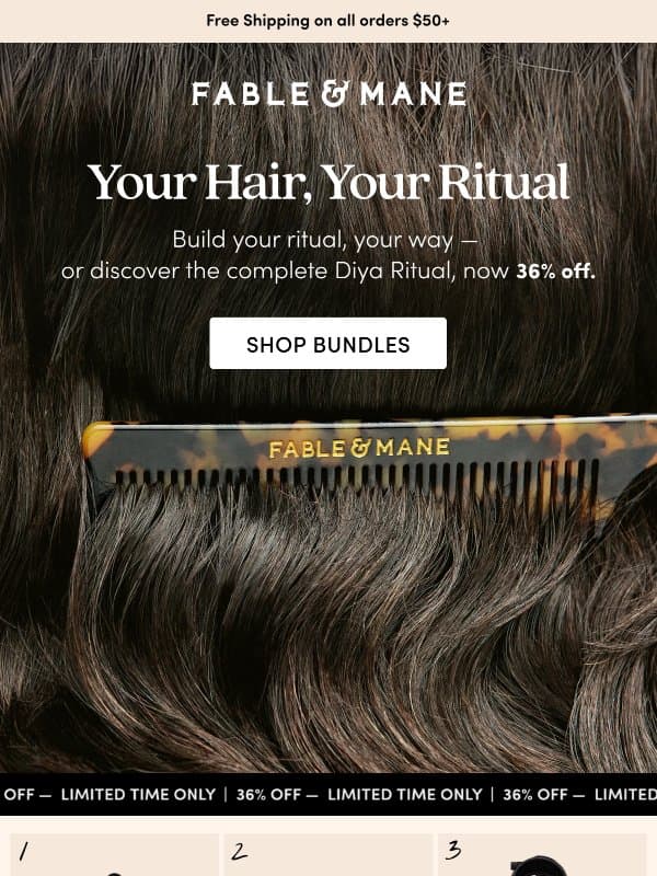 Your hair ritual, now 36% off ✨ email from Fable & Mane