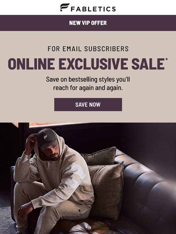 For Fabletics Email Subscribers email from Fabletics
