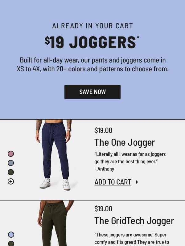 $19 Joggers – In Your Account email from Fabletics