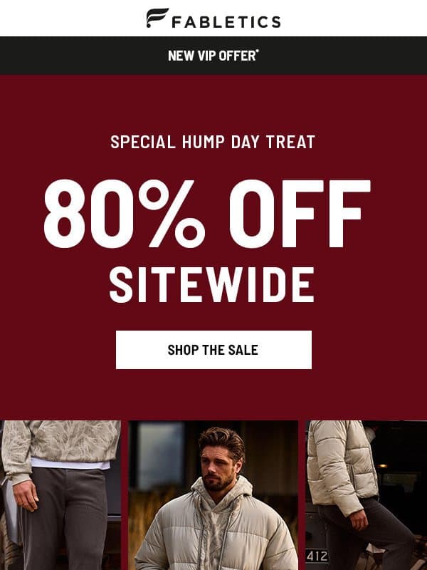 Score 80% Off TODAY email from Fabletics