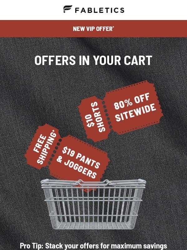 Psst...your offers are waiting email from Fabletics