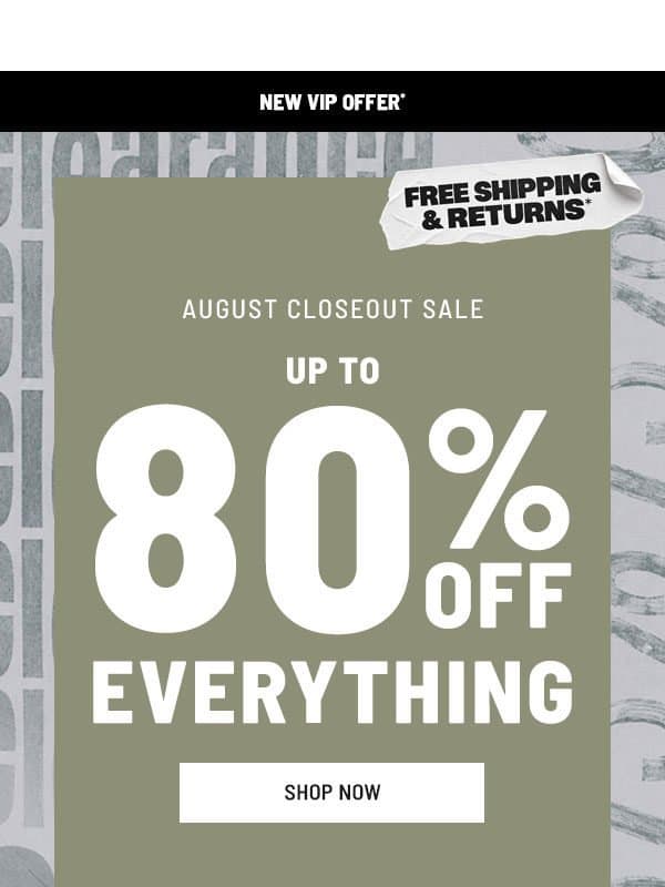ON SALE: Everything email from Fabletics