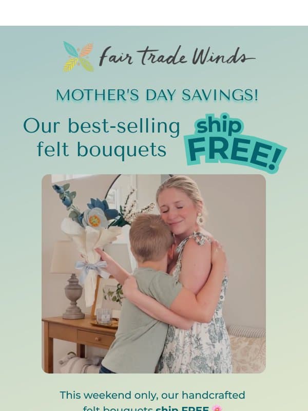 I don’t want you to miss this 💐 email from Fair Trade Winds