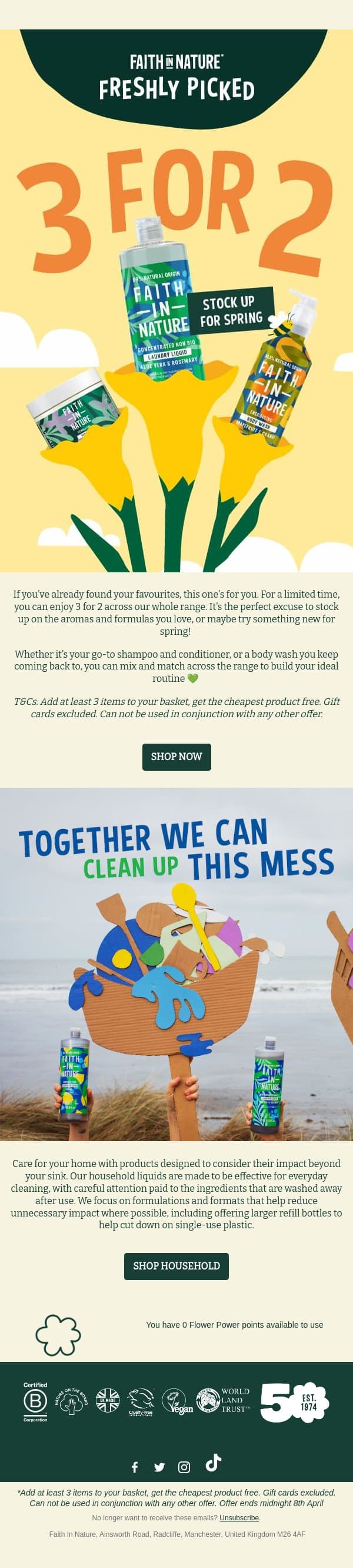 Don't Miss 3 for 2 🐝 email from Faith in Nature screenshot