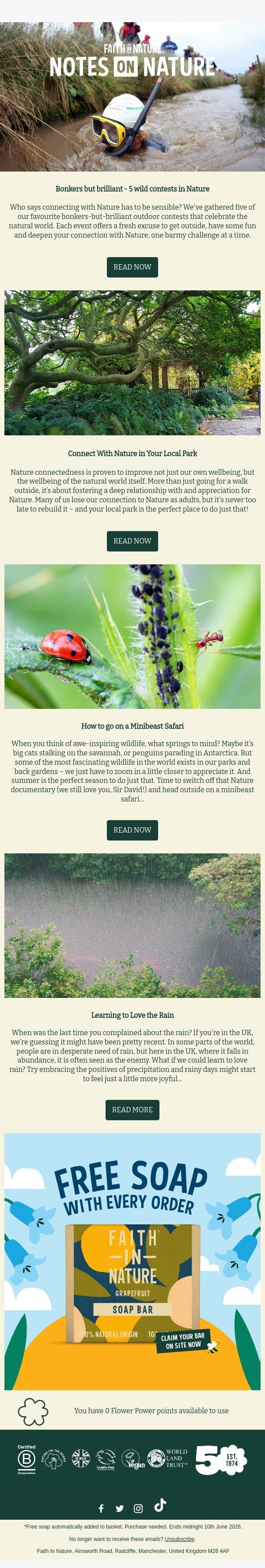 How To Connect With Nature: From bonkers to bugs π email from Faith in Nature screenshot