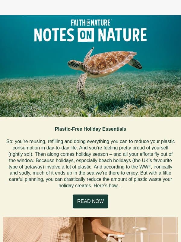 It's Plastic Free July! 💚 email from Faith in Nature
