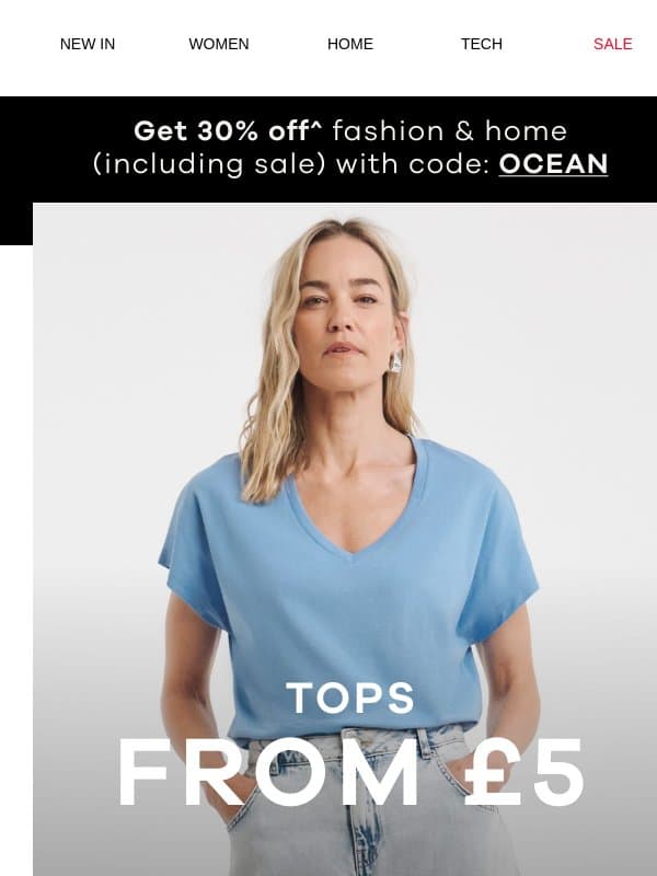 TOP it off with double discounts 👚💰 email from Fashion World