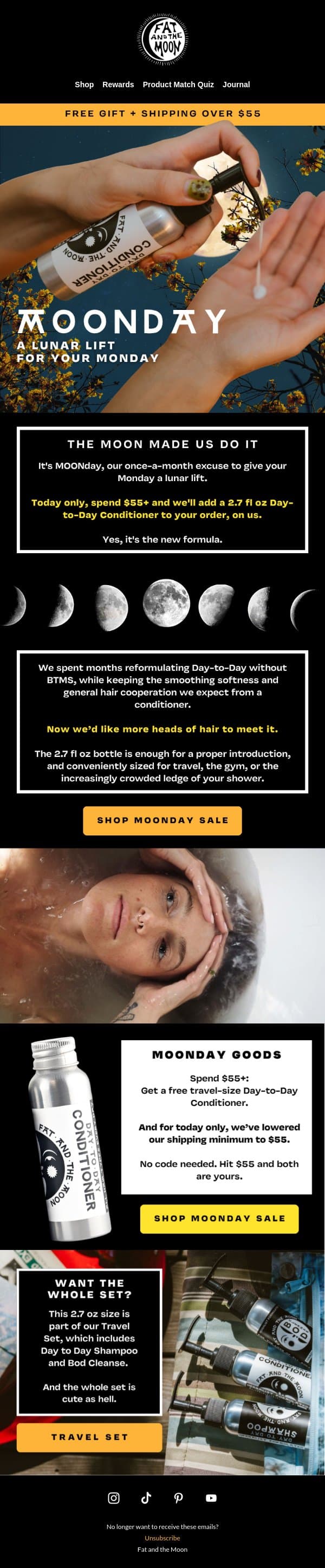 A Lunar Lift for your Monday π email from Fat and the Moon screenshot