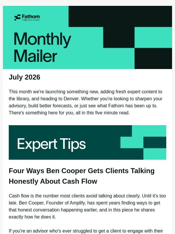 New webinar series, new report, and a cash flow read worth your time email from Fathom