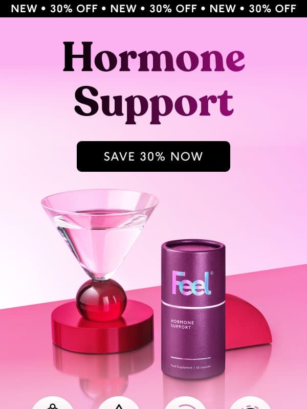 ๐ New: Hormone Support ๐ email from Feel