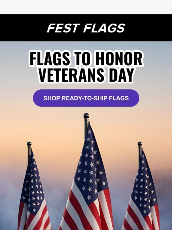 Honoring Those Who Served email from Fest Flags