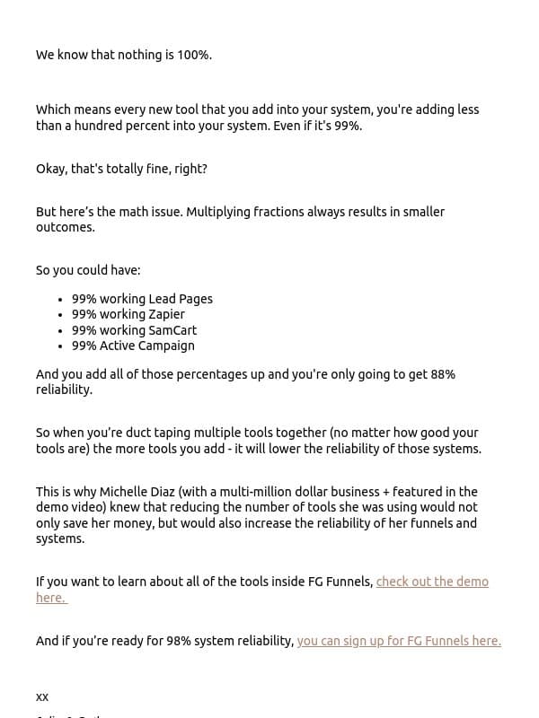 The Math Problem That None Of Us Can Avoid email from FG Funnels